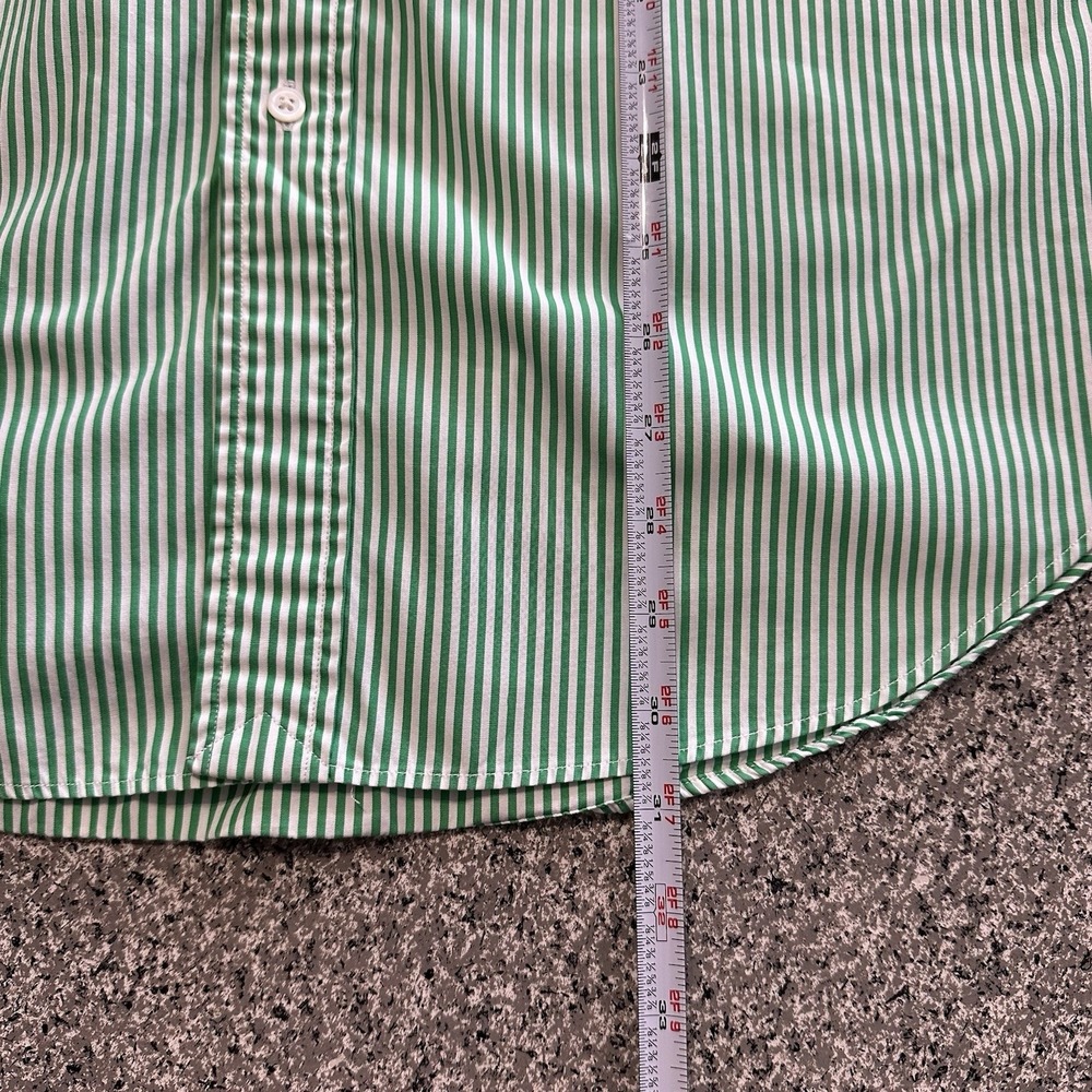 Polo Ralph Lauren Shirt Mens L Green Striped Button Down Long Sleeve Classic Fit - Picture 5 of 7